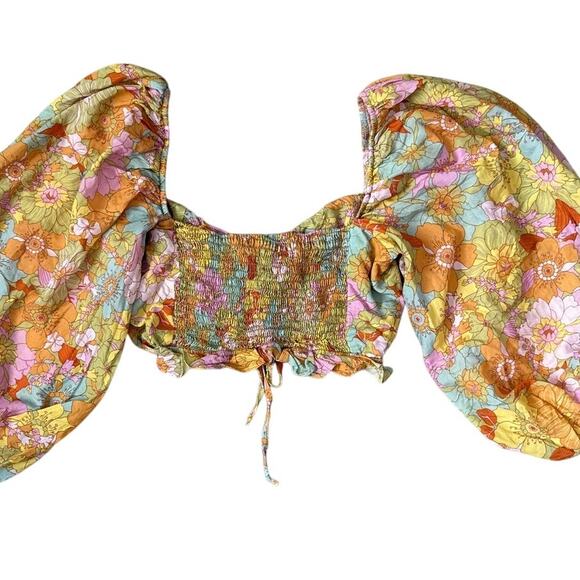 Show Me Your MuMu Jenna Cropped Top Groovy Blooms Size‎ XS - Picture 12 of 12